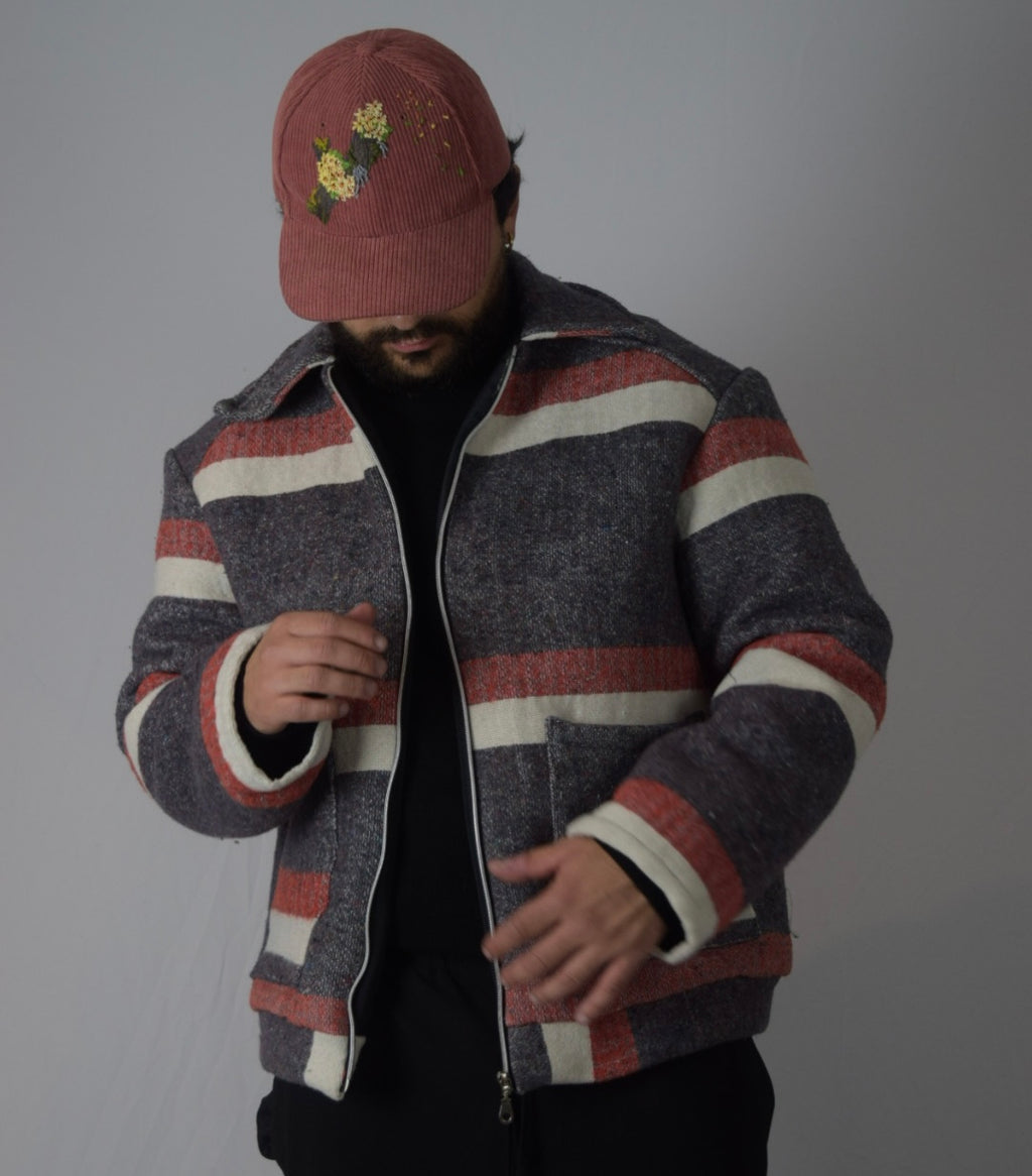 Chaqueta lineal tricolor