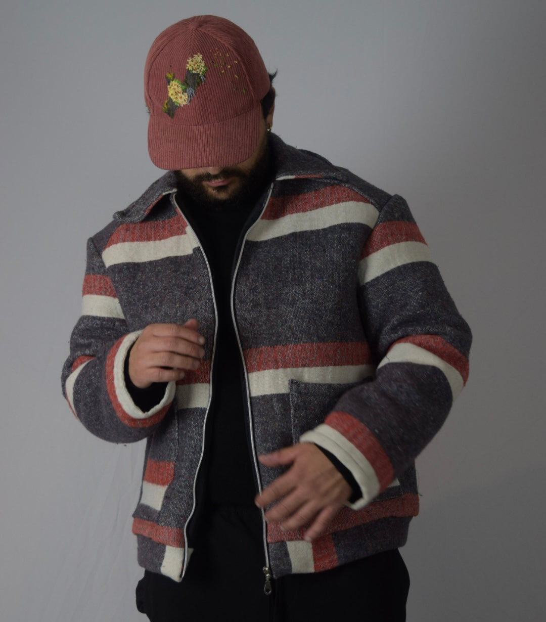 Chaqueta lineal tricolor