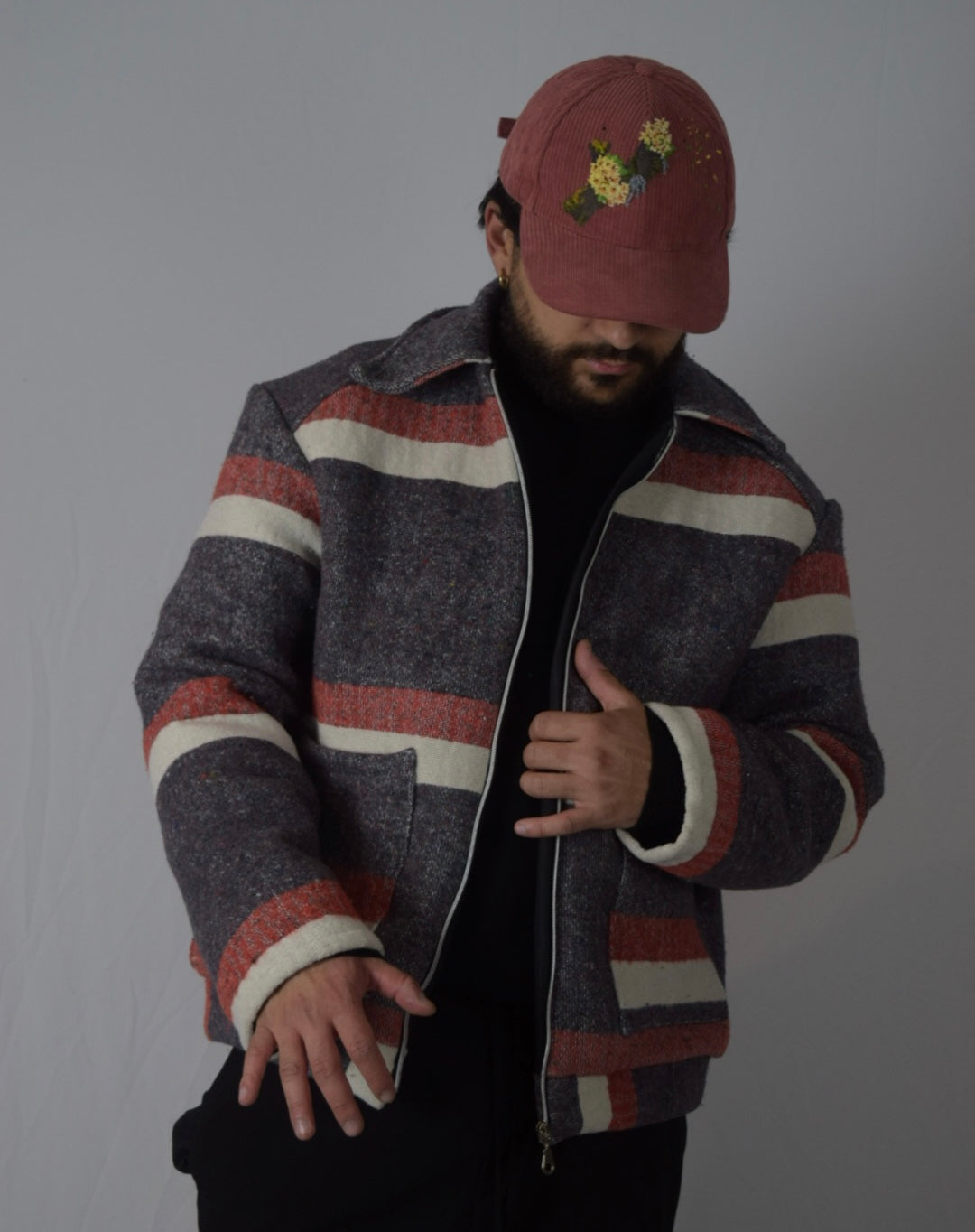 Chaqueta lineal tricolor
