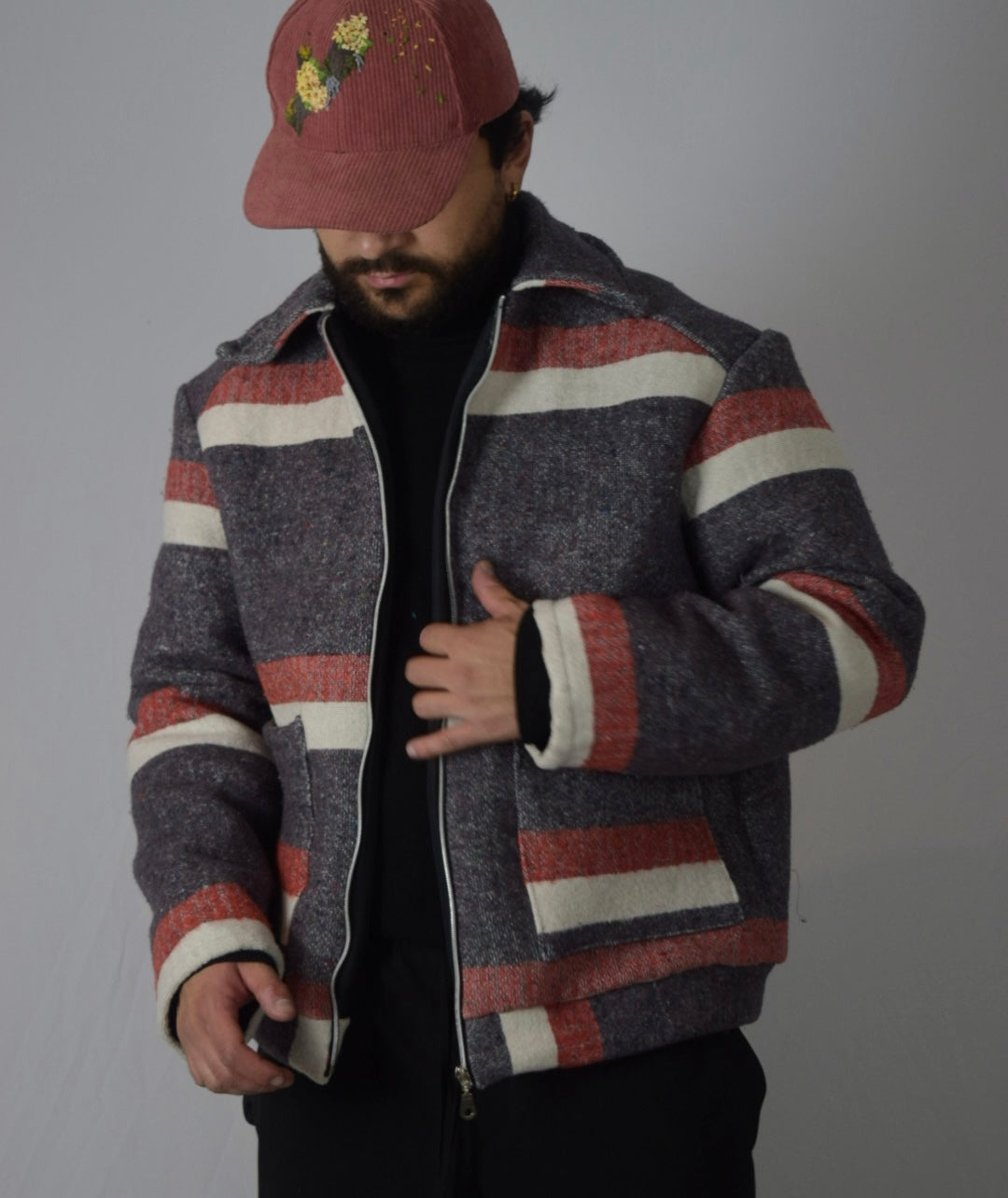 Chaqueta lineal tricolor