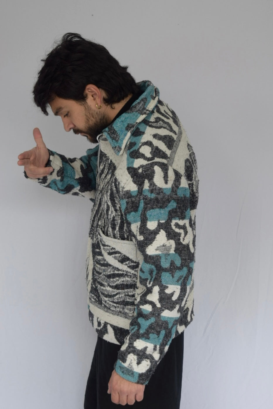 Chaqueta de tela recuperada, Talla M