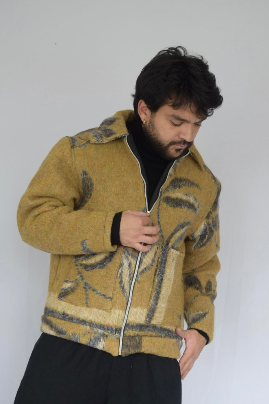 Chaqueta de tela recuperada, Talla M
