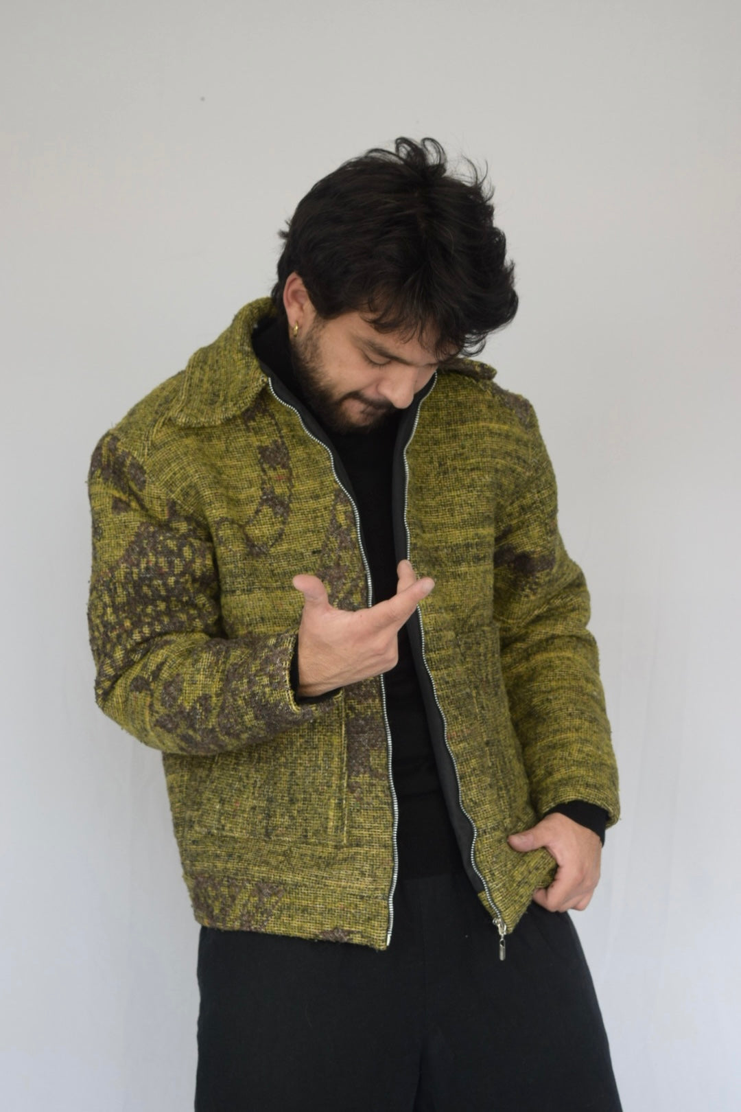 Chaqueta de tela recuperada, Talla M