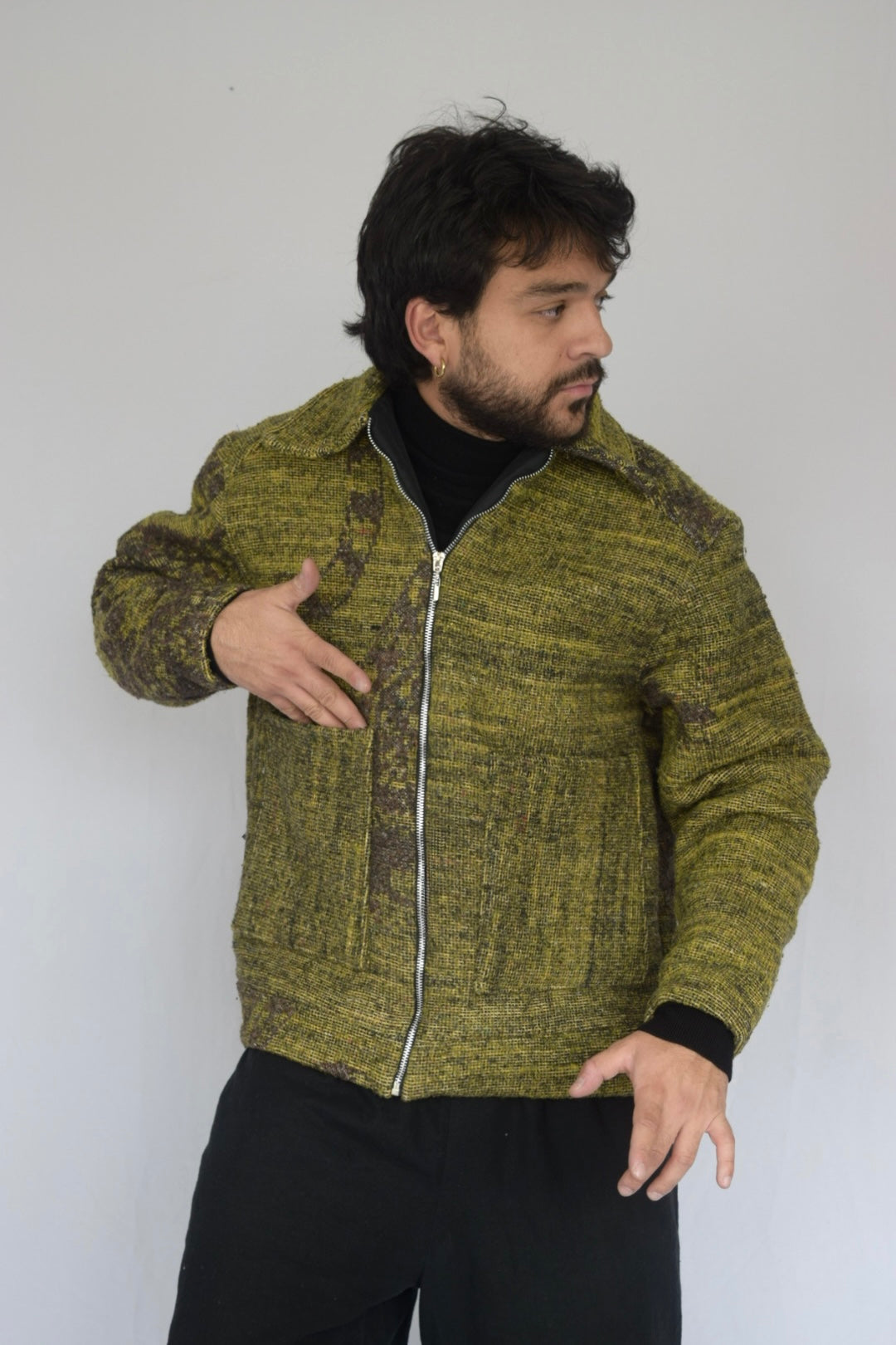 Chaqueta de tela recuperada, Talla M