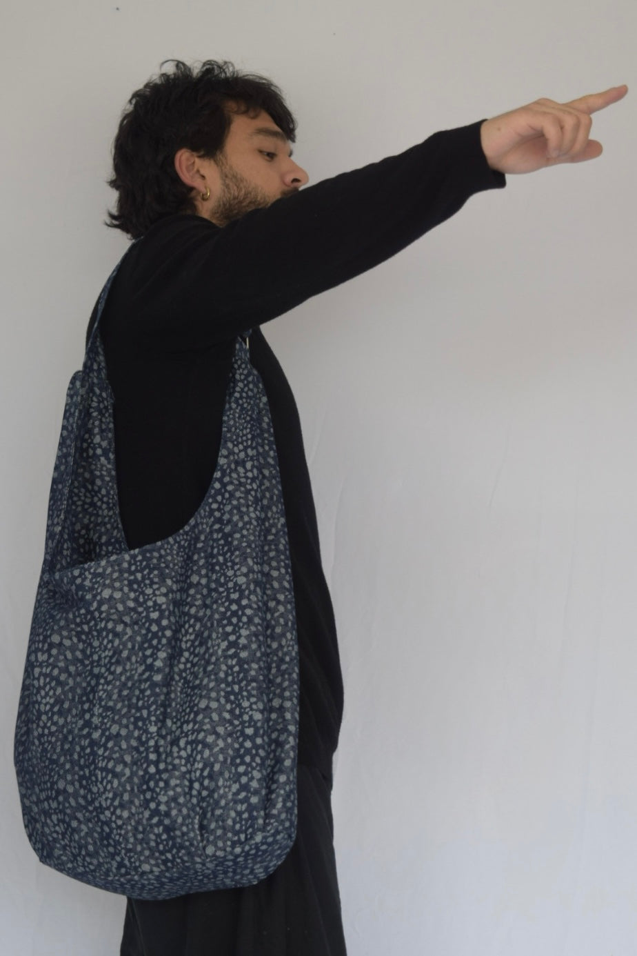 Bolso denim atigrado