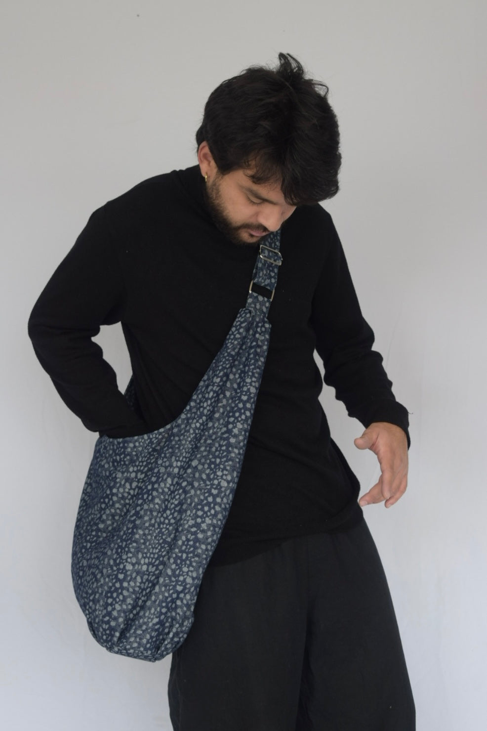 Bolso denim atigrado