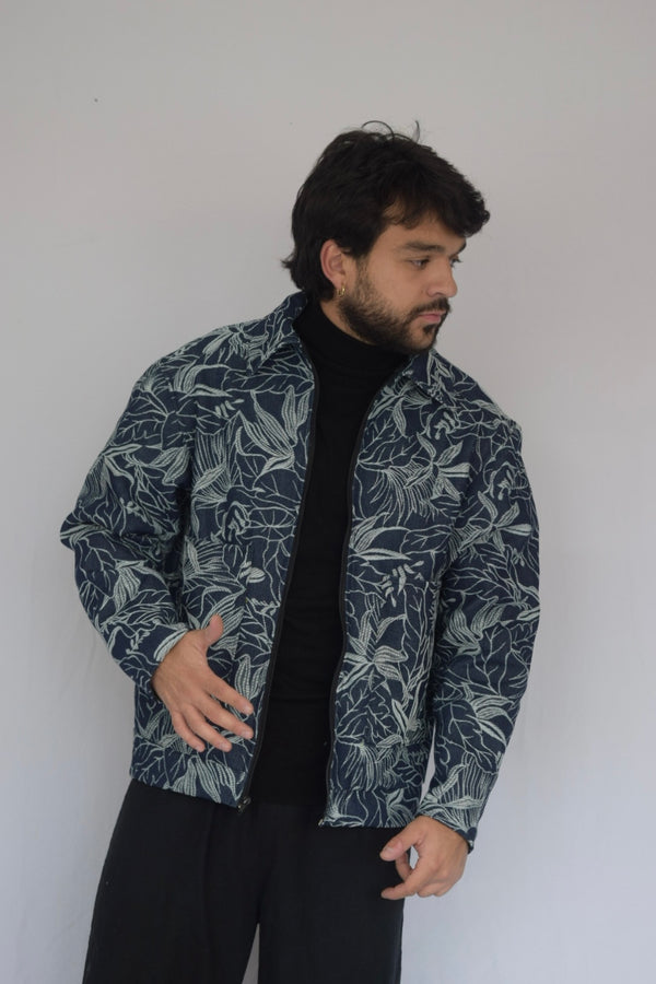 Chaqueta follaje denim