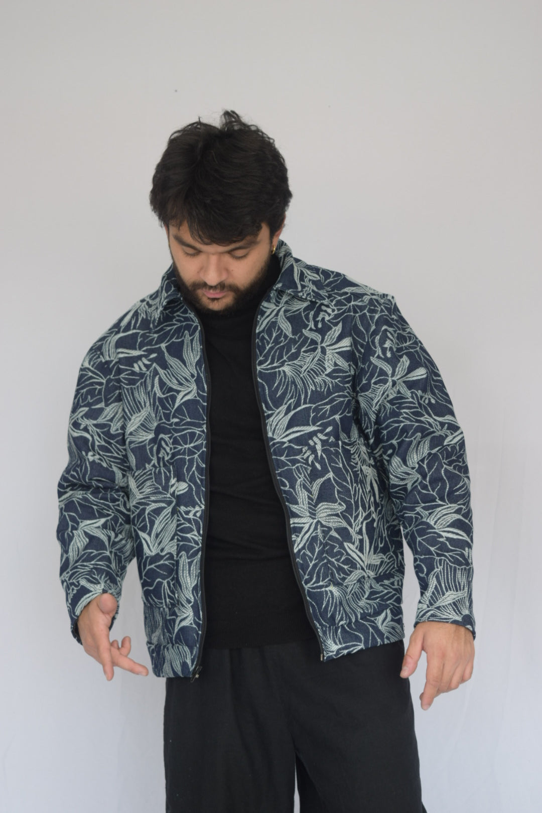 Chaqueta follaje denim
