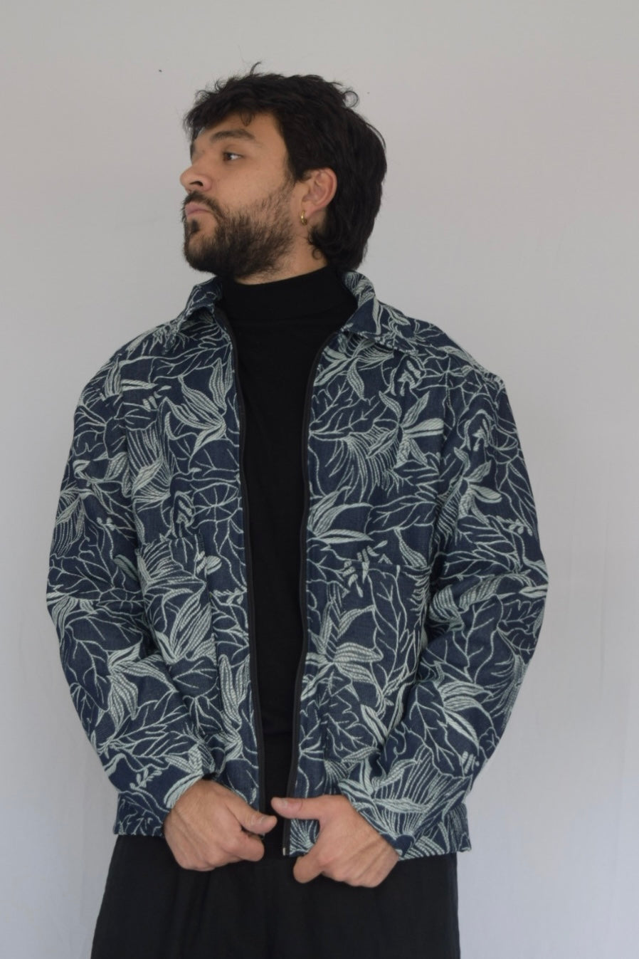 Chaqueta follaje denim