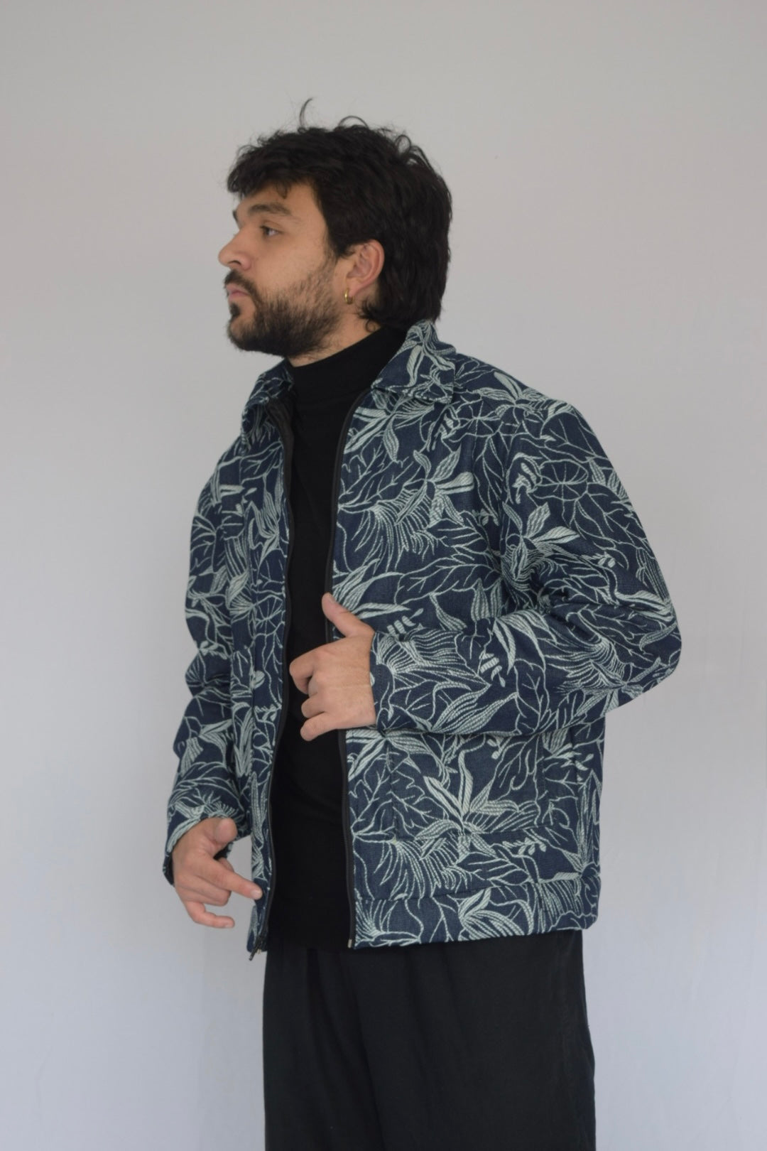 Chaqueta follaje denim