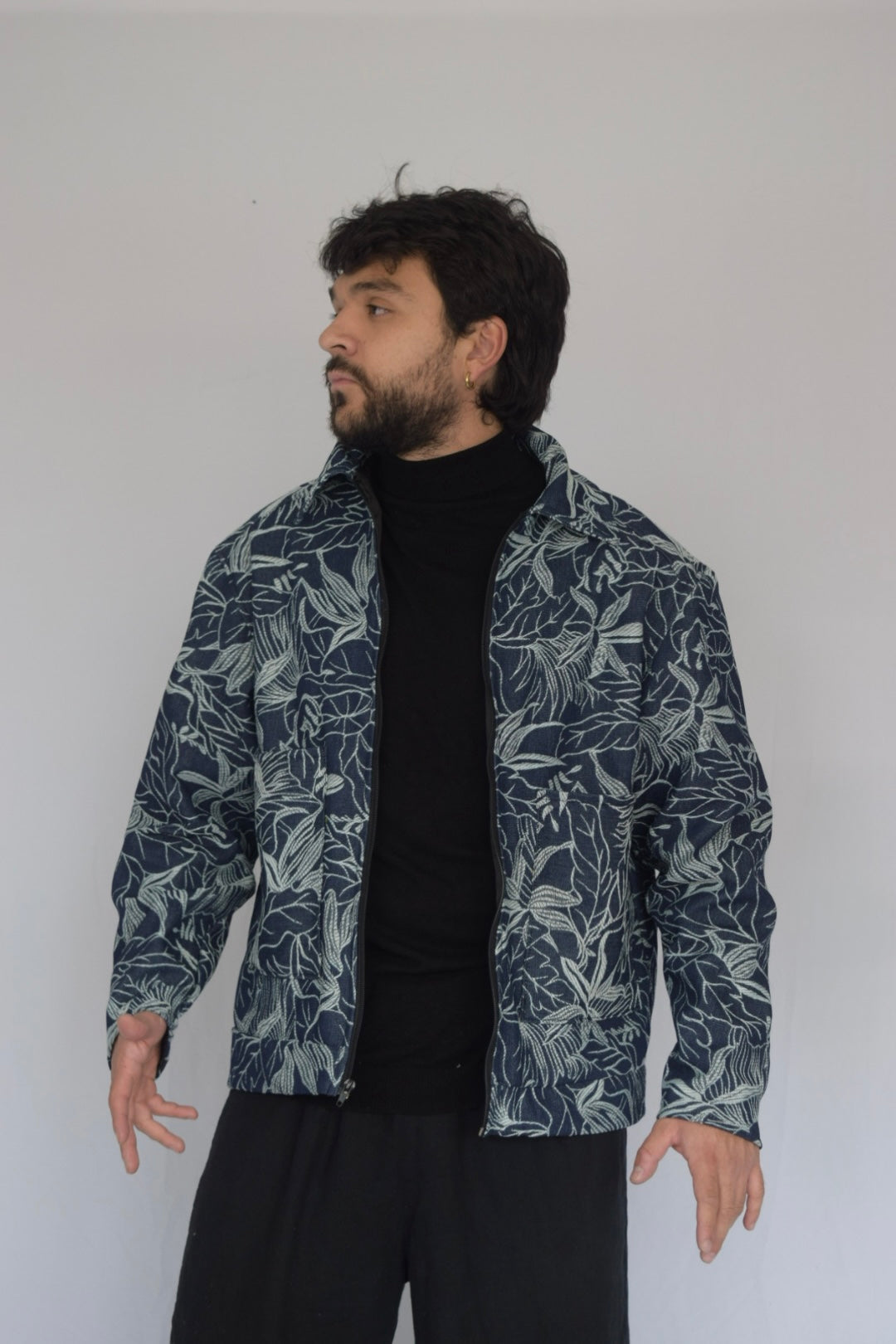 Chaqueta follaje denim