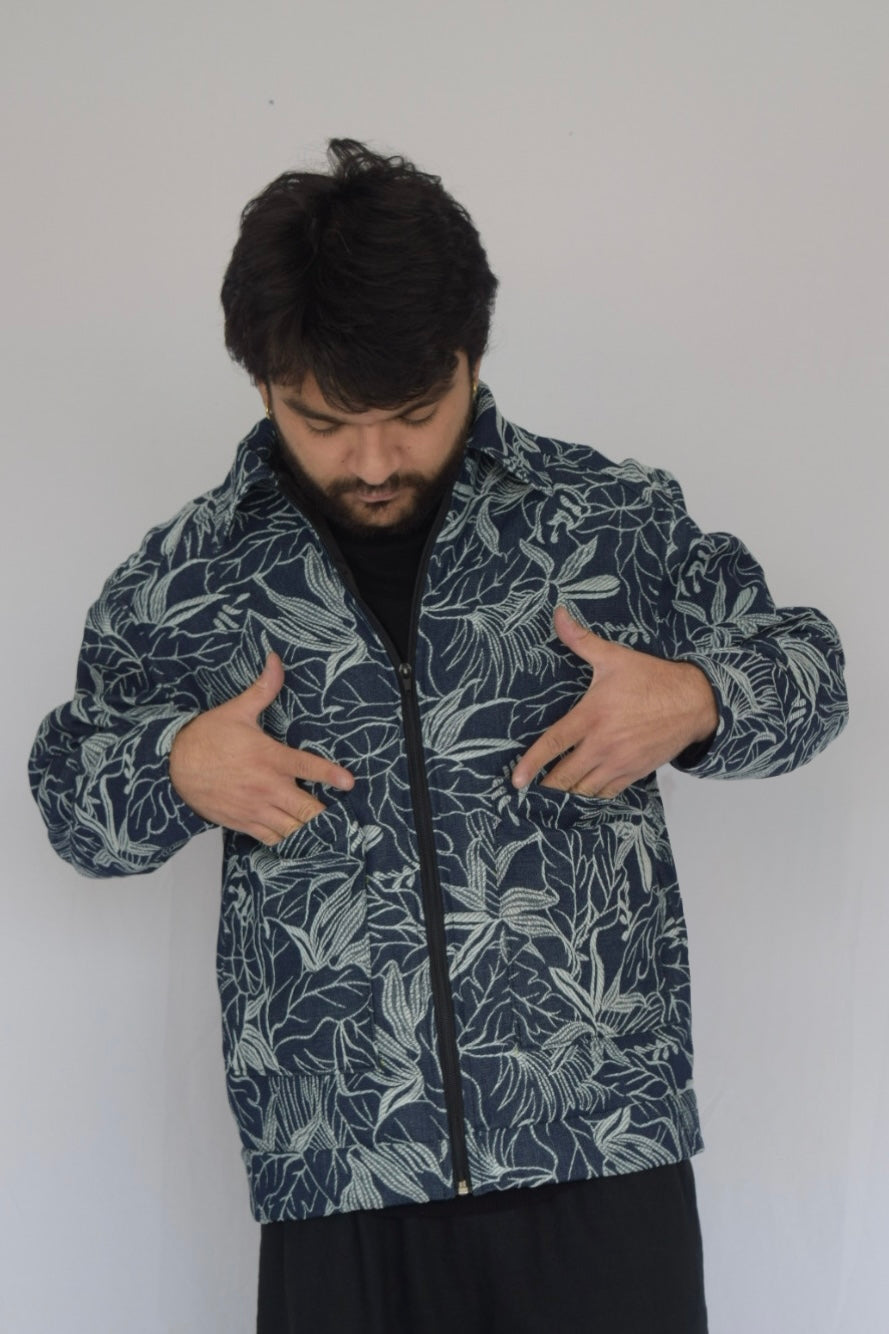Chaqueta follaje denim