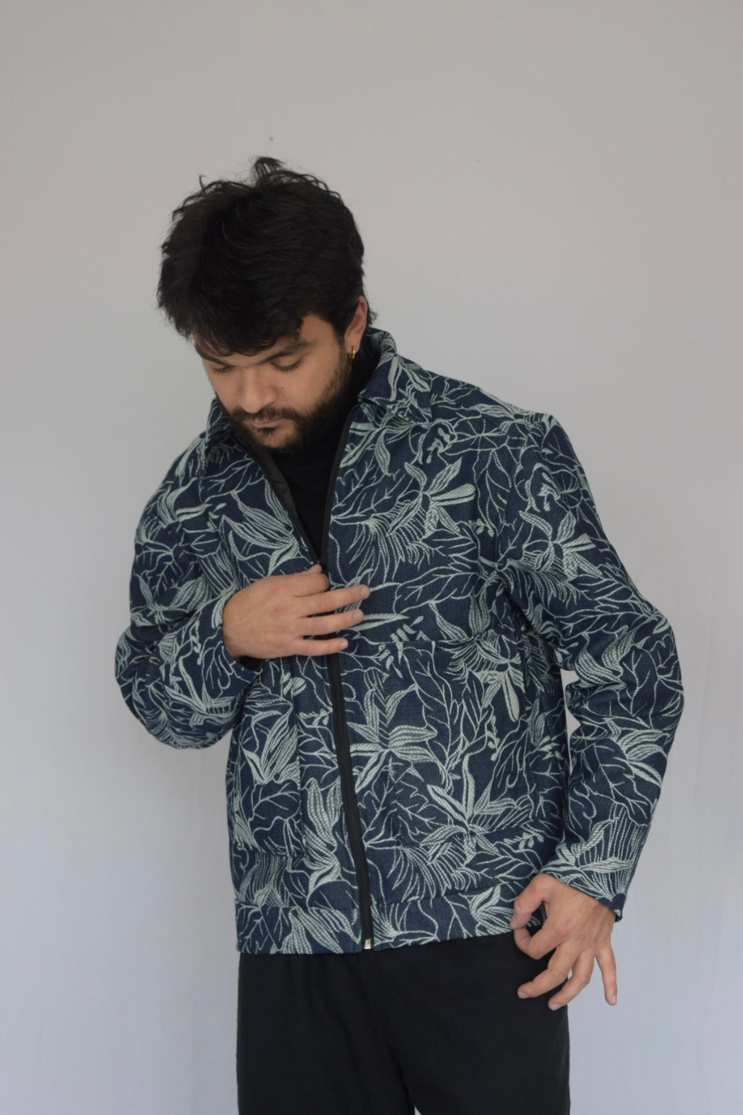 Chaqueta follaje denim