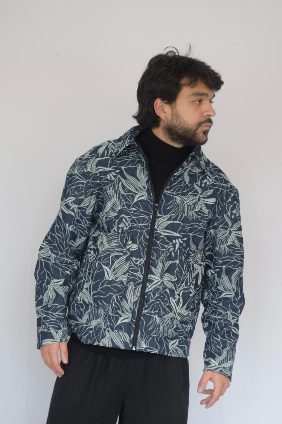 Chaqueta follaje denim