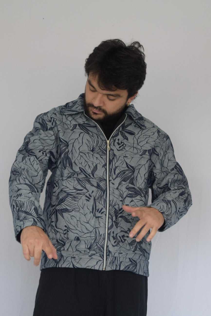 Chaqueta follaje denim en negativo