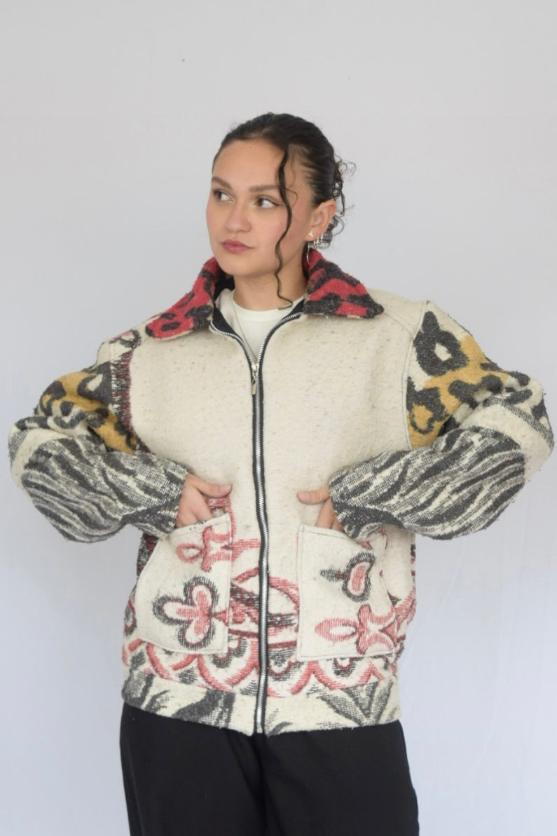 Chaqueta de tela recuperada, Talla L
