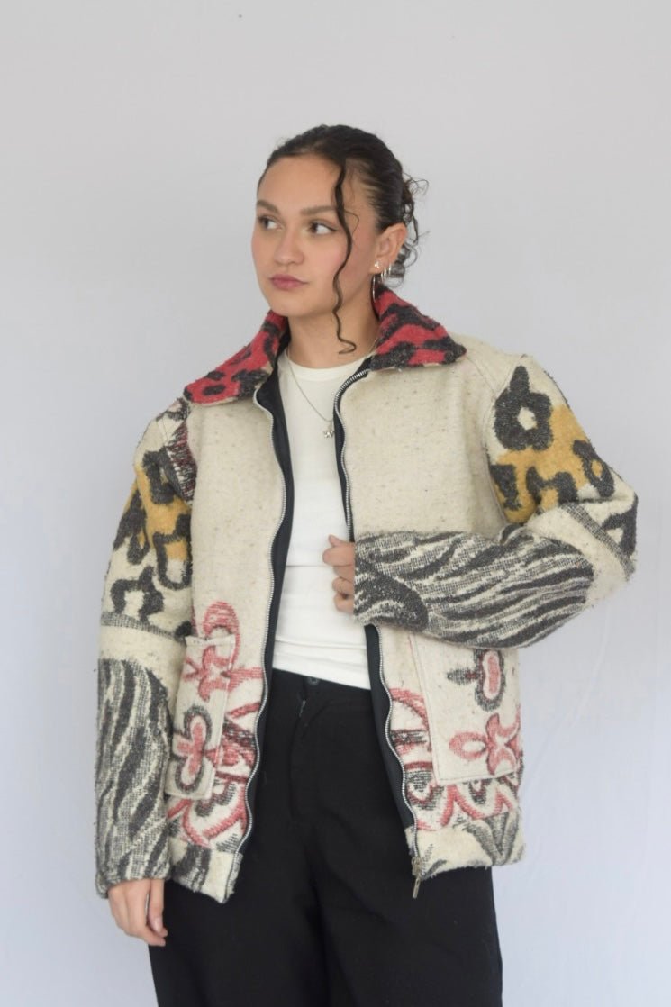 Chaqueta de tela recuperada, Talla L