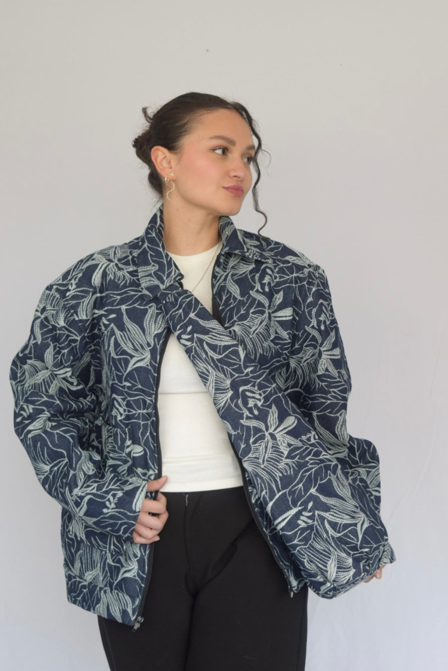 Chaqueta follaje denim