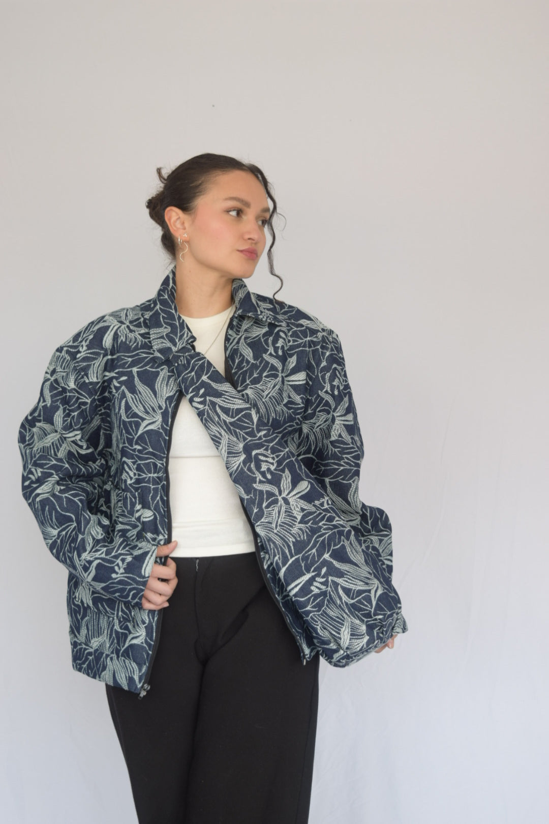 Chaqueta follaje denim