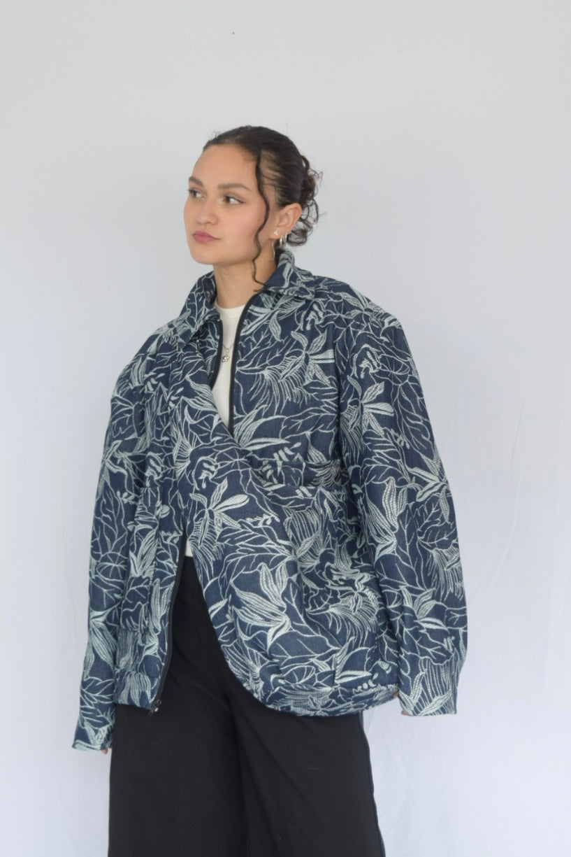 Chaqueta follaje denim