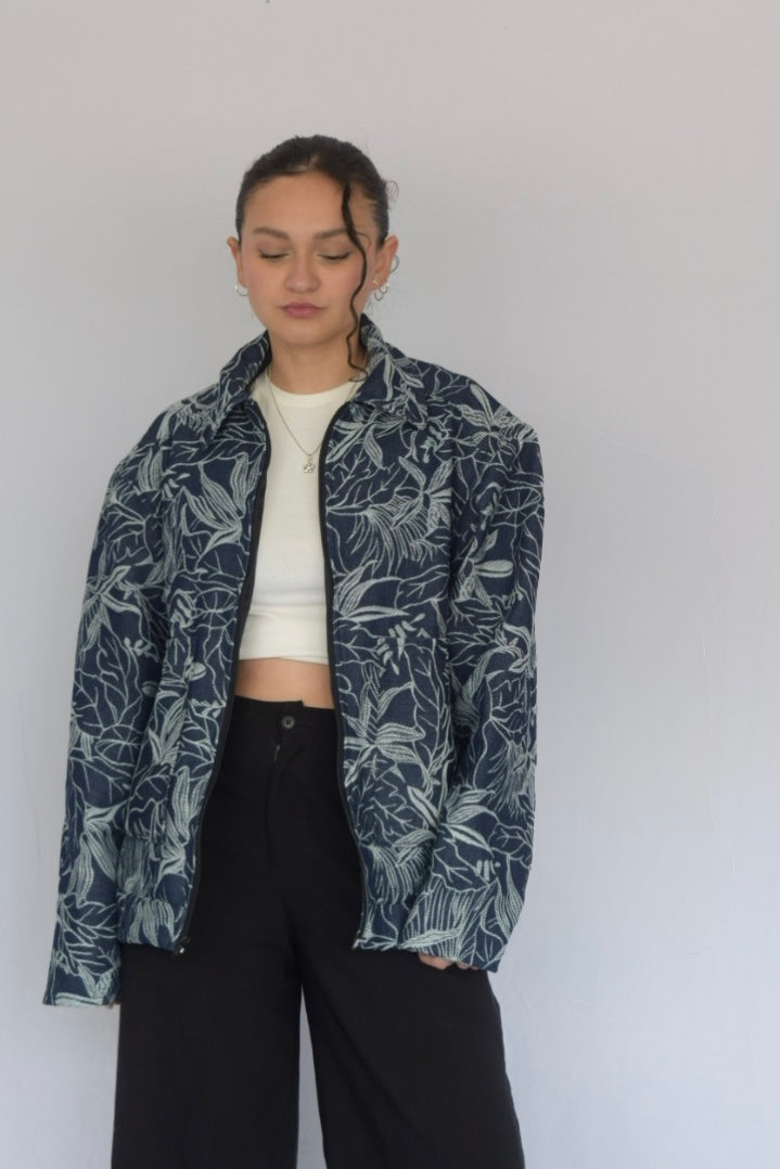 Chaqueta follaje denim