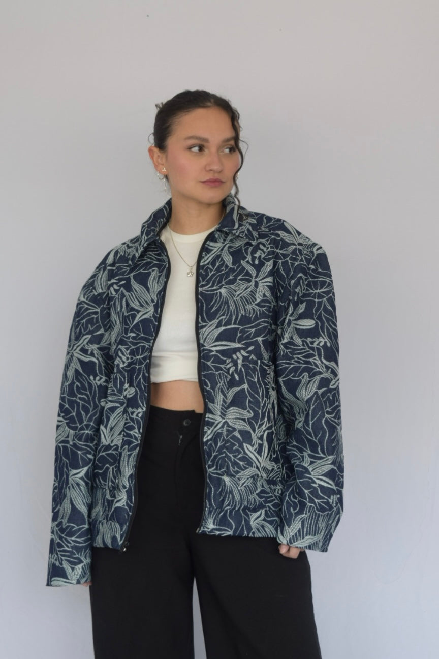 Chaqueta follaje denim