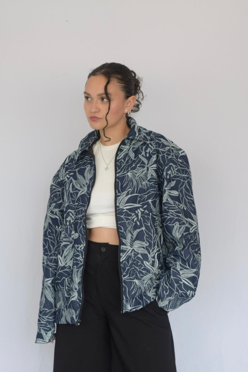 Chaqueta follaje denim