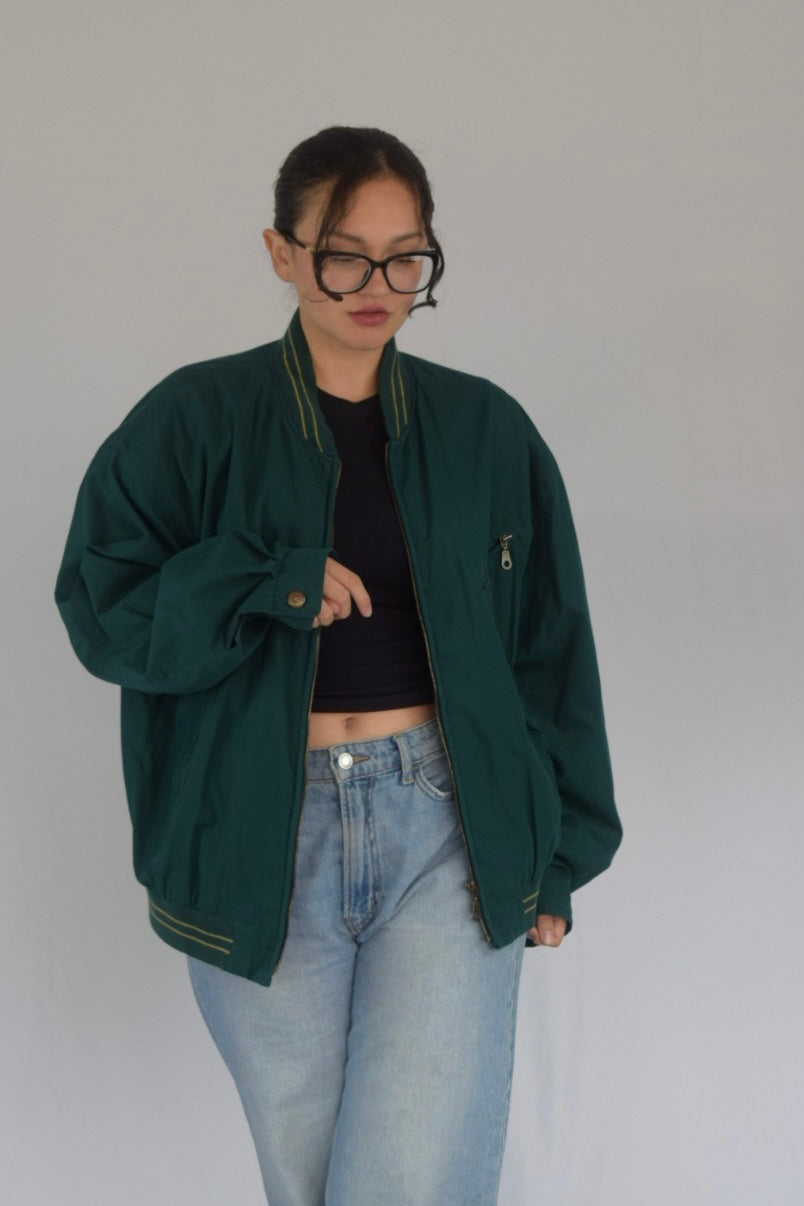 Chaqueta bombacha verde 90s