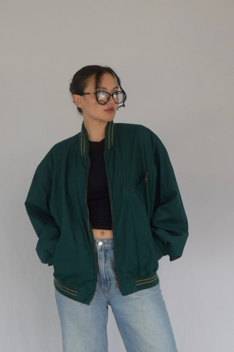 Chaqueta bombacha verde 90s