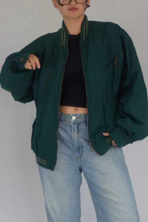 Chaqueta bombacha verde 90s