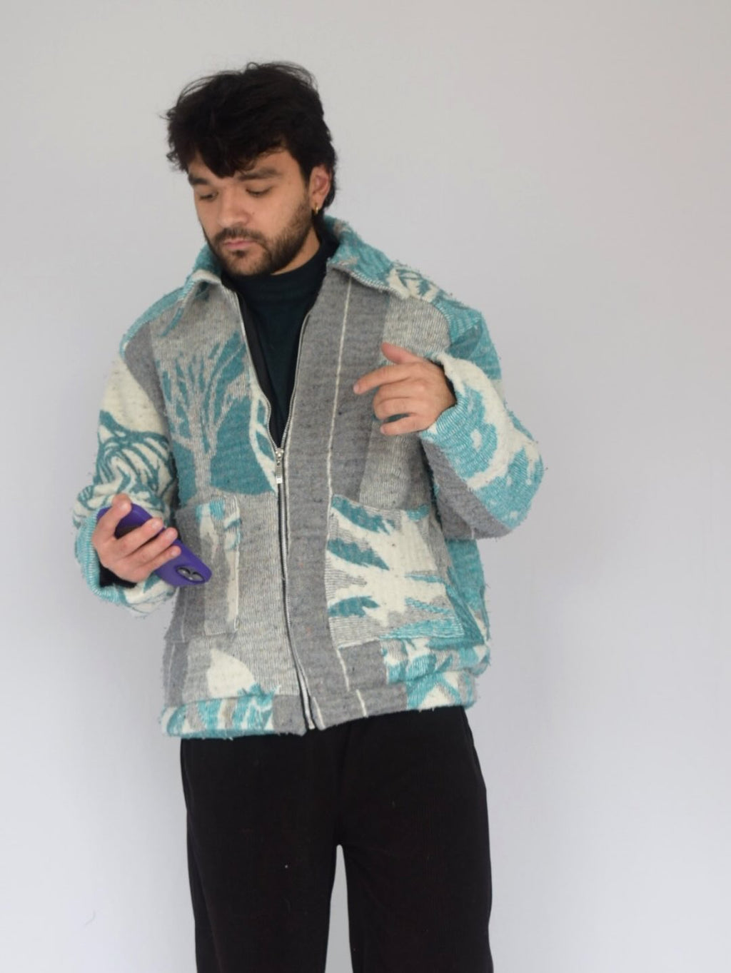 chaqueta 4 tigres azul
