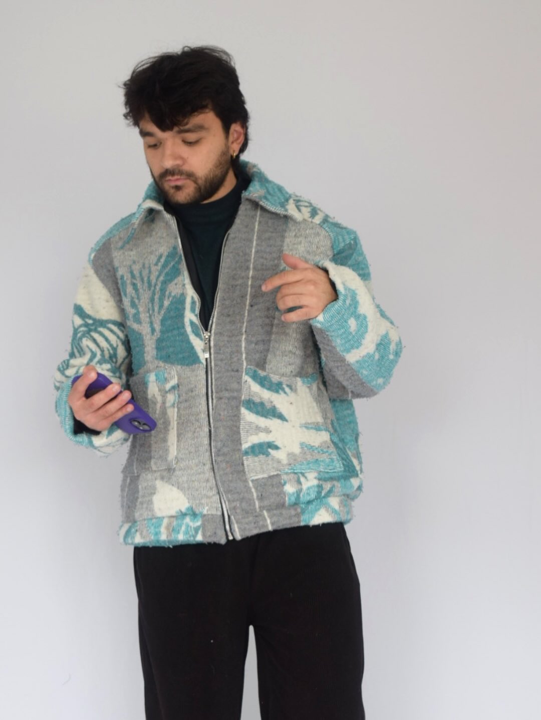 chaqueta 4 tigres azul