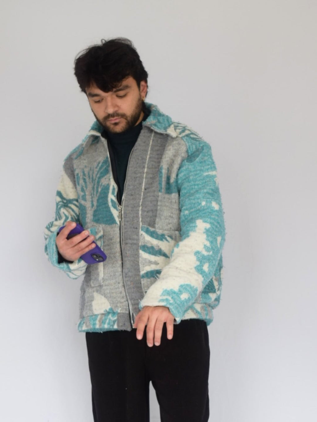chaqueta 4 tigres azul