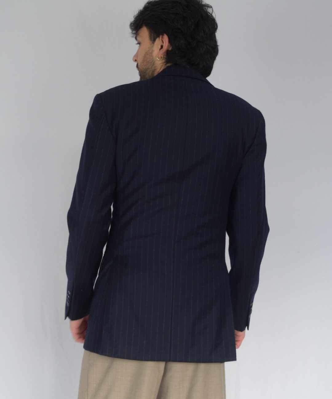 Blazer rayado entallado