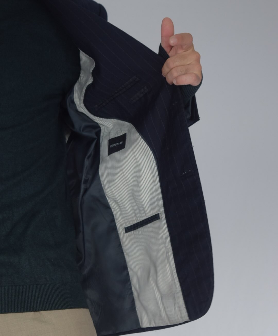 Blazer rayado entallado